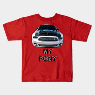 My Pony, Blk Gray Front Kids T-Shirt